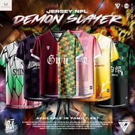 DJ Sport Jersey Anime Demon Slayer Jersey NFL Budak & Dewasa Unisex T-Shirt / Size: 6-10XL