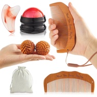 gisgfim 6 Pcs Sisir Melahirkan Bola Urut Akupresur Keperluan Melahir dan Bersalin Sisir Kayu Alat Ur