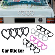BETTER-JANE Trunk Tail Label Badge, Heart-shaped ABS Plastics Love Heart Logo Rear, Emblem Decal Car