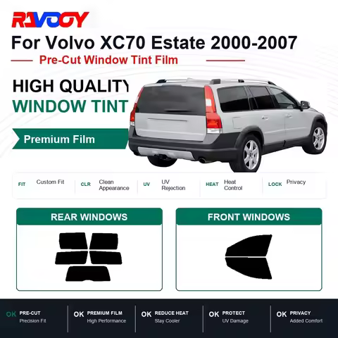 Premium Pre-Cut Window Tint For Volvo XC70 Estate 2000-2007 Front & Rear Windows UV Heat Rejection P