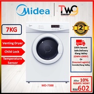 [EXPRESS SHIPPING] MIDEA 7KG  VENTED DRYER MD-7388 / MESIN PENGERING / 烘干机