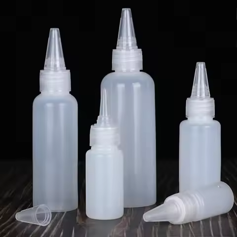 50/100pcs Squeeze Bottle10ml 20ml 30ml 50ml 60ml 100ml Paint Container PE Plastic Drop Bottle Empty 