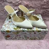 CN Gaia @ Gaia Satin Mules Ready Stock2024 kasut raya perempuan heus soft women High heels murah