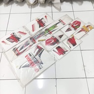 MERAH Striping Sticker Sticker Sticker Graphic List Body Yamaha F1zr F1z r F1 ZR 2005 Red White Orig