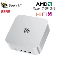 Beelink Mini PC SER8 AMD Ryzen 7 8845HS/8745HS DDR5 5600MHz M2 NVME PCIe4.0 SSD USB4.0 2.5Gbps Deskt