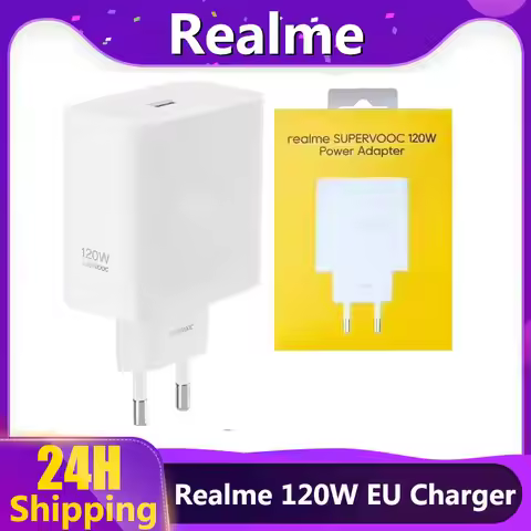 Original realme 120W Charger SuperVOOC EU Plug Power Adapter for Realme P3 Ultra GT 7 Pro GT 7T GT N