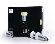 [Philips] Hue Connected 3 LED Bulb Starter Pack and Friends of Hue LightStrips 2 Metre 12W A19 Hue LivingColors Bloom 8W Genuine Professional Wireless LED Lighting