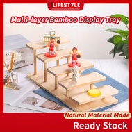 LIFESTYLE 2/3/4/5 Tier Wooden Tray Wooden Rack Stand Display Rack Glasses Jewelry Necklace Holder Organizer Storage