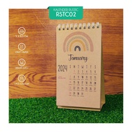 Rustic MINI TABLE 2024 CALENDAR - MINI CALENDAR - RUSTIC CALENDAR - SITTING CALENDAR - 2024 CALENDAR