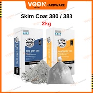 VOON 2kg Skim Coat 380 / 388 Quick Mix Plaster Coarse Fine Internal External Wall Base Simen Skim Ka
