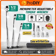 Portable 1/2inch Driver Click Adjustable Micrometer Torque Wrench Spanar 28-210nm Hand Tool (1/2 | 3