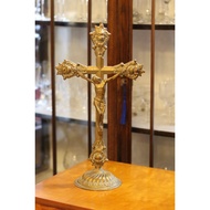 19th Century [France ・ Bronze Jesus Christ Cross 19th Religious Art Style] 925033