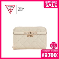 GUESS กระเป๋า รุ่น GG8157140 IDRA SLG MEDIUM ZIP AROUND ZIP WALLET สีขาว