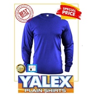 ♟Shirt On LONG SLEEVE ROYAL BLUE SWEAT SHIRT COLORED YALEX Gold Plain High Quality Red Label Shirt I