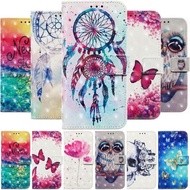 For Huawei Y5P Y6P Y5 Y7 2018 Mate 20 Lite 60 Pro Enjoy 7 10 Lite 10 Pro Cute Chimes Painted Card Slots Wallet Phone Cover