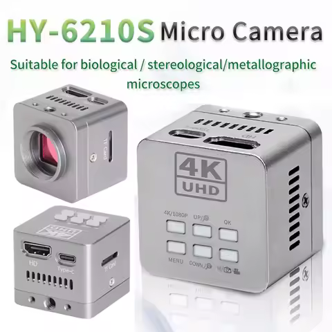 AA08-Electronic Eyepiece HY-6210S 4K UHD USB Digital Microscope High Definition 4K Microscope US Plu