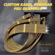 Custom Cable Sleeving Modular PSU SEASONIC VertexPrime focus PX GX SPX SGX Series 750 850 1000w