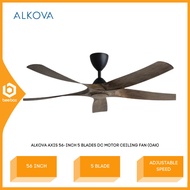 Alkova 42" / 48" / 56" AXIS 5 blades DC Motor Ceiling Fan (Oak) - AXIS42/5B-OAK, AXIS48/5B-OAK, AXIS