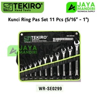 Wrench Ring Set 11 Pcs 5/16" - 1" TEKIRO Combination Wrench Set 11 Pcs 5/16"-1"