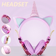 Unicorn Wired Headphone With Microphone Music Stereo Earphone Computer Mobile Phone Gamer Headset Ki
