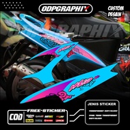 YAMAHA TRANSPARENT STRIPING STICKER SPORTYyamaha mio, SEMI FULL UV STICKER, RACING DESIGN VARIATION,