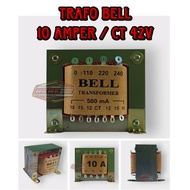 Trafo 10A Merk BELL Transformer / Travo 10 Amper CT 42V Tembaga Murni