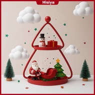 Hisiya ถาดเสิร์ฟ2ชั้นที่วางคัพเค้กหรูหราขนาด26X34.5ซม. ชั้นวางของจัดระเบียบสะอาดง่ายสำหรับร้านอาหารโ