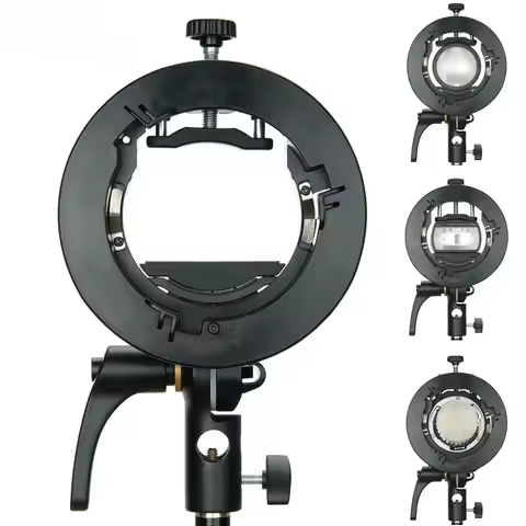 S2 Bowens Mount Flash S-type Holder Bracket for Godox V1 V860II V860III AD200 AD300PRO AD400PRO Spee