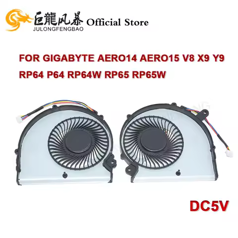 BS5005HS-U2M BS5005HS-U2N New Laptop CPU GPU Fan KSB06105HB For Gigabyte Aero14 Aero15 V8 X9 Y9 RP64