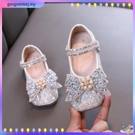 Spring Autumn Girl Princess Shoes Rhinestone Bow Tie Kids Leather Shoe Fashion Causal Sequins Childr