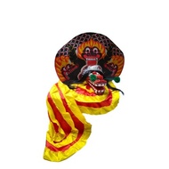 barongan devil caplokan spon free embong tinggal pakai full set - Barongan kayu ukuran 5 mainan anak