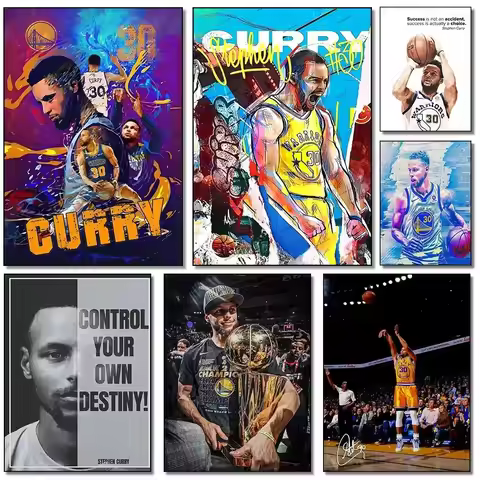 S-Stephen Super Star C-Curry Basketball Sport Star Posters Canvas Prints Painting Wall Art for Livin