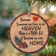 1pc 2D Flat Charming Red-Headed Bird Wooden Decor - "A Little Piece Of Heaven In Our Home" - Perfect