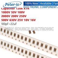 (1-10pcs) 1206 SMD 1000V 50V 100V 2000V 200V 250V 500V 630V 25V 10V 16V X7R Capacitor 100pF 220pF 1n