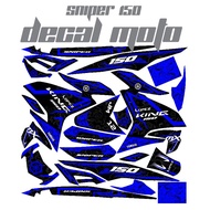 ♛Decals, Sticker, Motorcycle Decals for Sniper 150, 002,blue racing