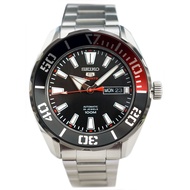 SEIKO 5 Sports SRPC57K1 Men's Analog Watch Day-Date Automatic 44.5mm SS Bracelet Black Red *Original