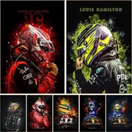 F1 Racing Legend Lewis Hamilton Formula 1 Poster Canvas Painting Living Room Home Decor Watercolor A