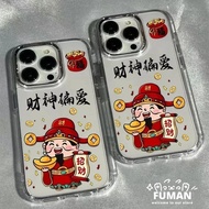 God Of Wealth Plating Phone Case For Realme GT 8 7 5 Pro 3 Neo 7X 7 6 5 SE 240W V70 V60 V60S V23 V23