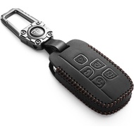 Genuine Leather Key fob Cover Compatible with Range Rover Jaguar Evoque Discovery Land Rover accesso