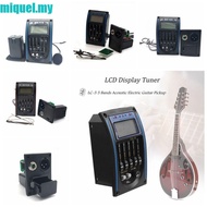 MIQUEL Band Acoustic Guitar Preamp, LC-5/4 5 Band Guitar Tuner System, Amplifier EQ Equalizer EQ Preamp With LCD Tuner Bands Acoustic Guitar Pickup Band Guitar