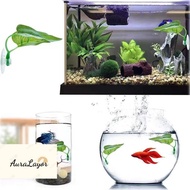 [AuraLayor] Artificial Aquatic Plant Aquarium Landscaping, Artificial Betta Fish Leaves, Resting Lea