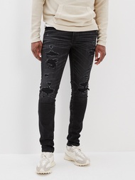 American Eagle กางเกงยีนส์ผู้ชาย BLACK DESTROY SKINNY FIT สี BOLD BLACK - 011-6209-064