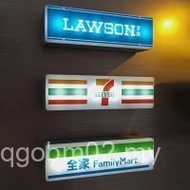 WCGN Convenience Store 711 Family Mart Rosen Light Sign Luminous Refrigerator Sticker Customized log