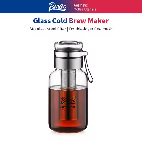 Bincoo Cold Brew Coffee Maker Iced Coffee Maker With Stainless Steel Long Tea Infuser Airtight Cold 