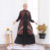 Gamis batik Motif kraton Dress Muslim Gamis batik kombinasi Gamis batik modern premium