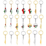 Palestein Israel Map Flag Keychain Pendant Decoration Men Women Metal Pendant Accessories s11.20