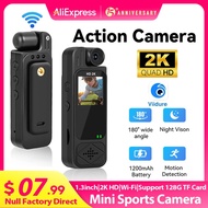 Null 1.3 inch 2K WiFi Mini Sports Camera Portable Digital Video Recorder Infrared Night Vision 128G 