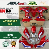 RAPIDO Honda Adv160 Adventure 160 Red Body Coverset (Sticker Tanam) Motorcycle Accessories