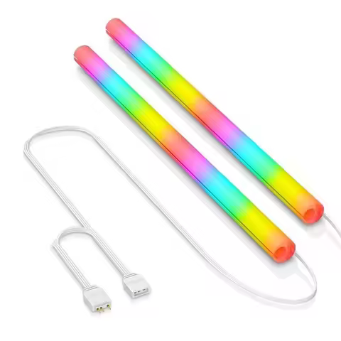 New 2pcs Luminous Sleeve ARGB LED AIO Tube Sleeve Silicone Water Cooling Raditor Tube 5V 3PIN ARGB 4