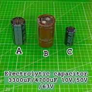 Electrolytic capacitor 3300uF/4700uF 10V/50V/63V
